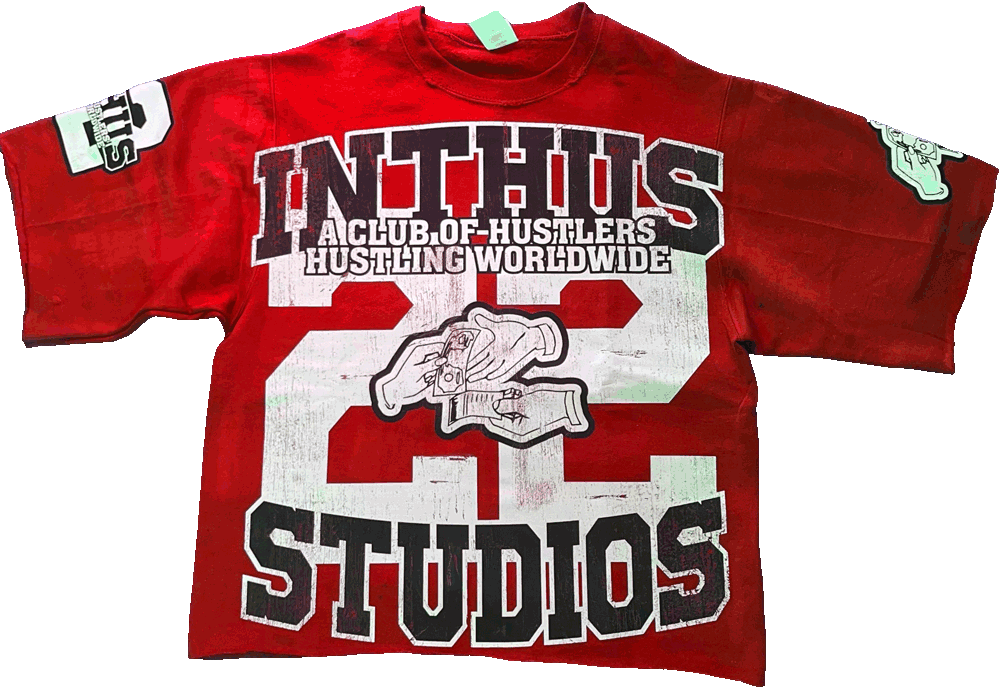 Red ‘STUDIOS’ Cropped Crew