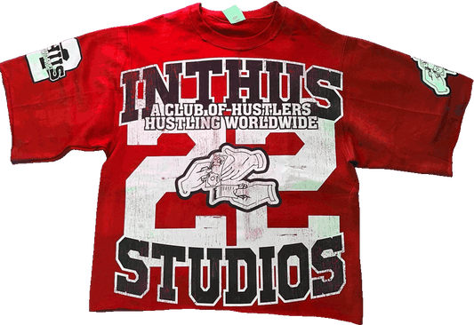 Red ‘STUDIOS’ Cropped Crew